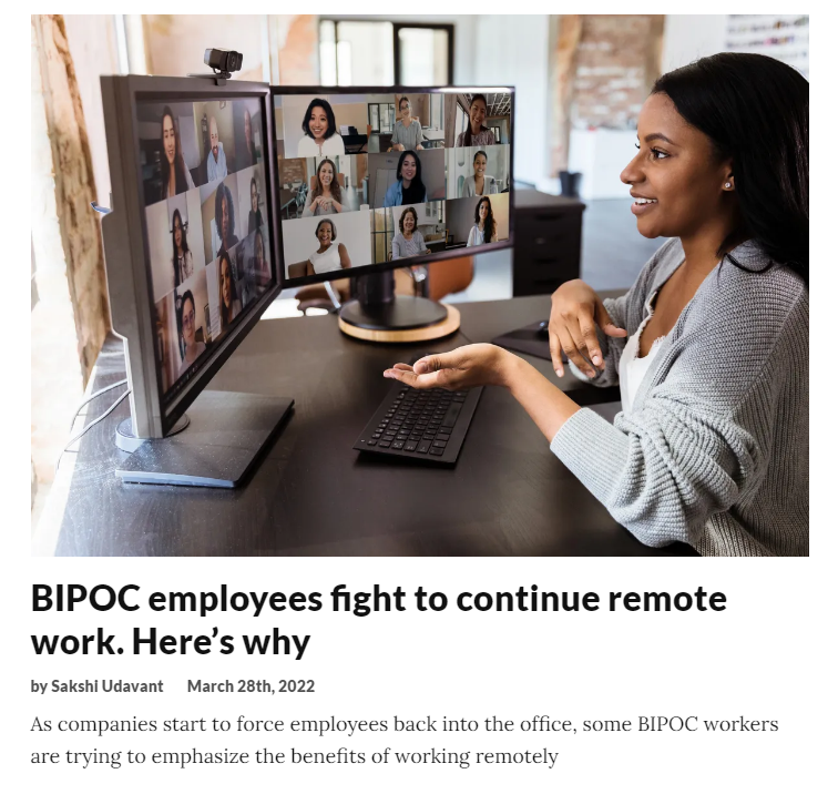 BIPOC employees fight to continue remote work. Here’s why