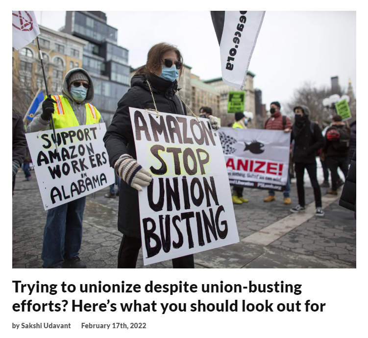 Trying to unionize despite union-busting efforts? Here’s what you should look out for